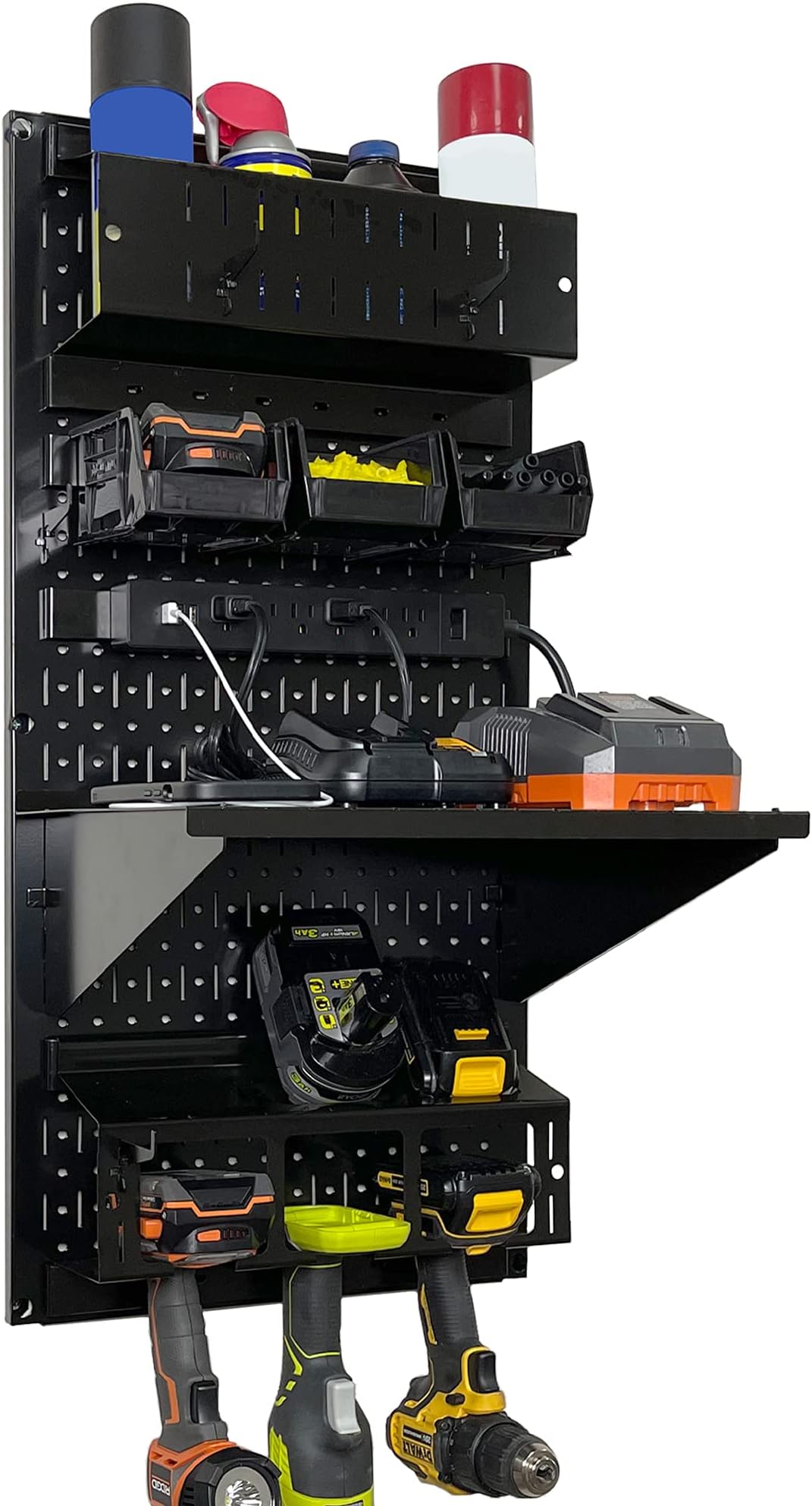 Wall Control Drill Holder Power Tool Storage Rack Compact Impact Drill Battery