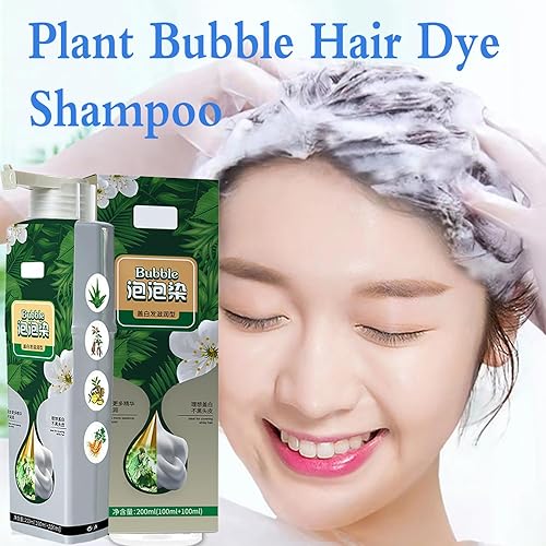 Miniatura 5 de Extracto de planta puro para tinte de burbujas de color de cabello gris, tinte de burbujas para el cabello, champú de tinte para el cabello de