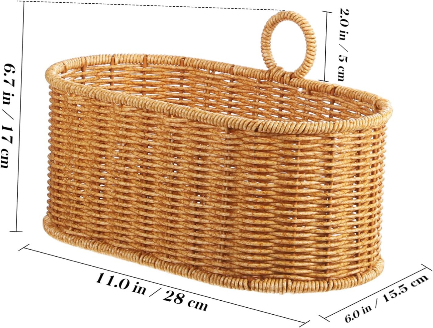 STOBAZA 2pcs Wall Hanging Basket for Kitchen Storage Woven Vegetable and Fruit Basket Decor Wall Organizer for Garlic Ginger and More for Home Use