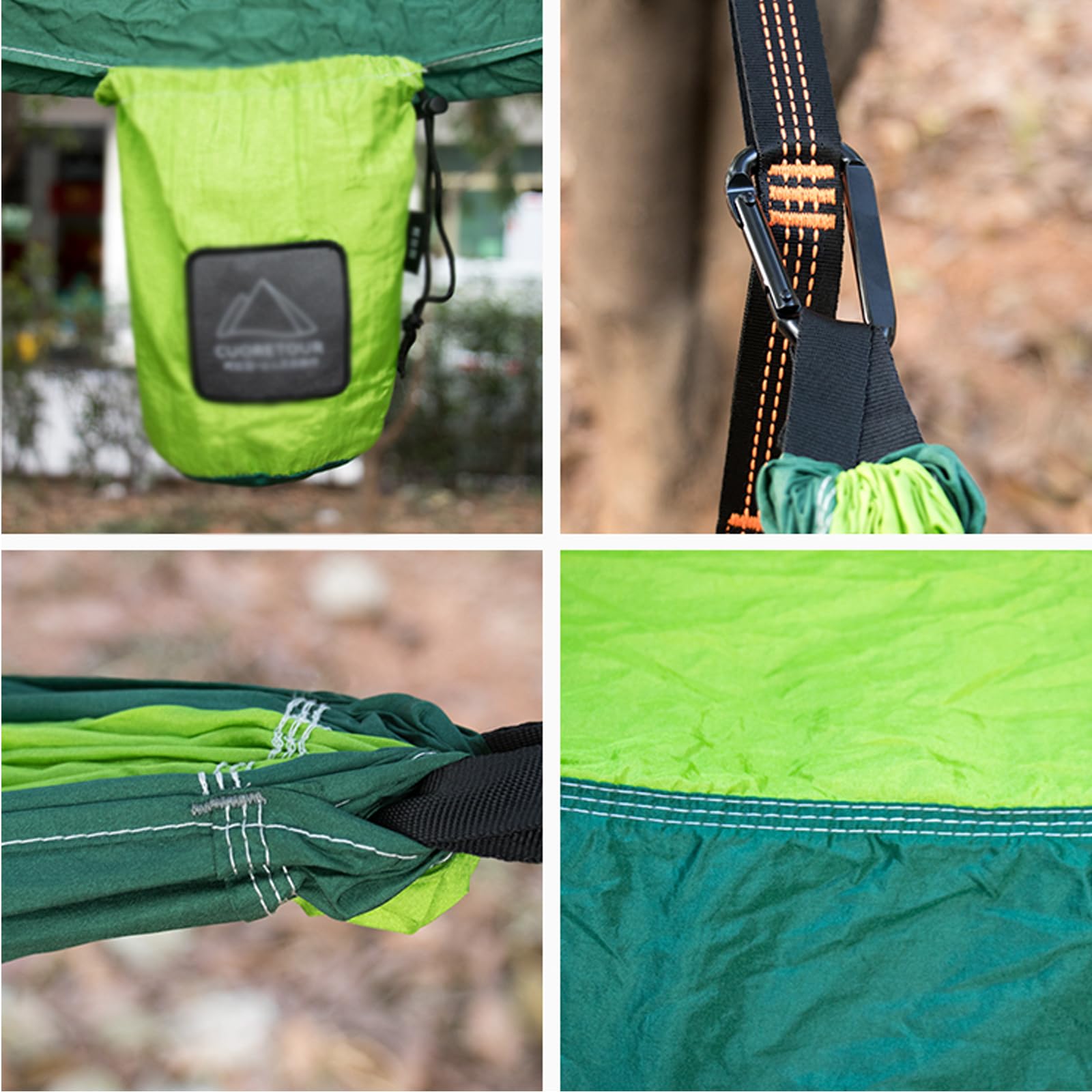 Hamac de camping avec moustiquaire, hamac de voyage portable pour une utilisation en extérieur, capacité maximale de 300 kg, hamac multi-personnes pour randonnée, randonnée et voyage