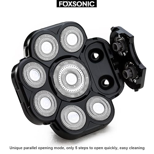 Miniatura 131 de Silvery - Cabezal de repuesto para afeitadora eléctrica para hombre, cabeza de repuesto de 6 cuchillas de repuesto para afeitadora calva Tono