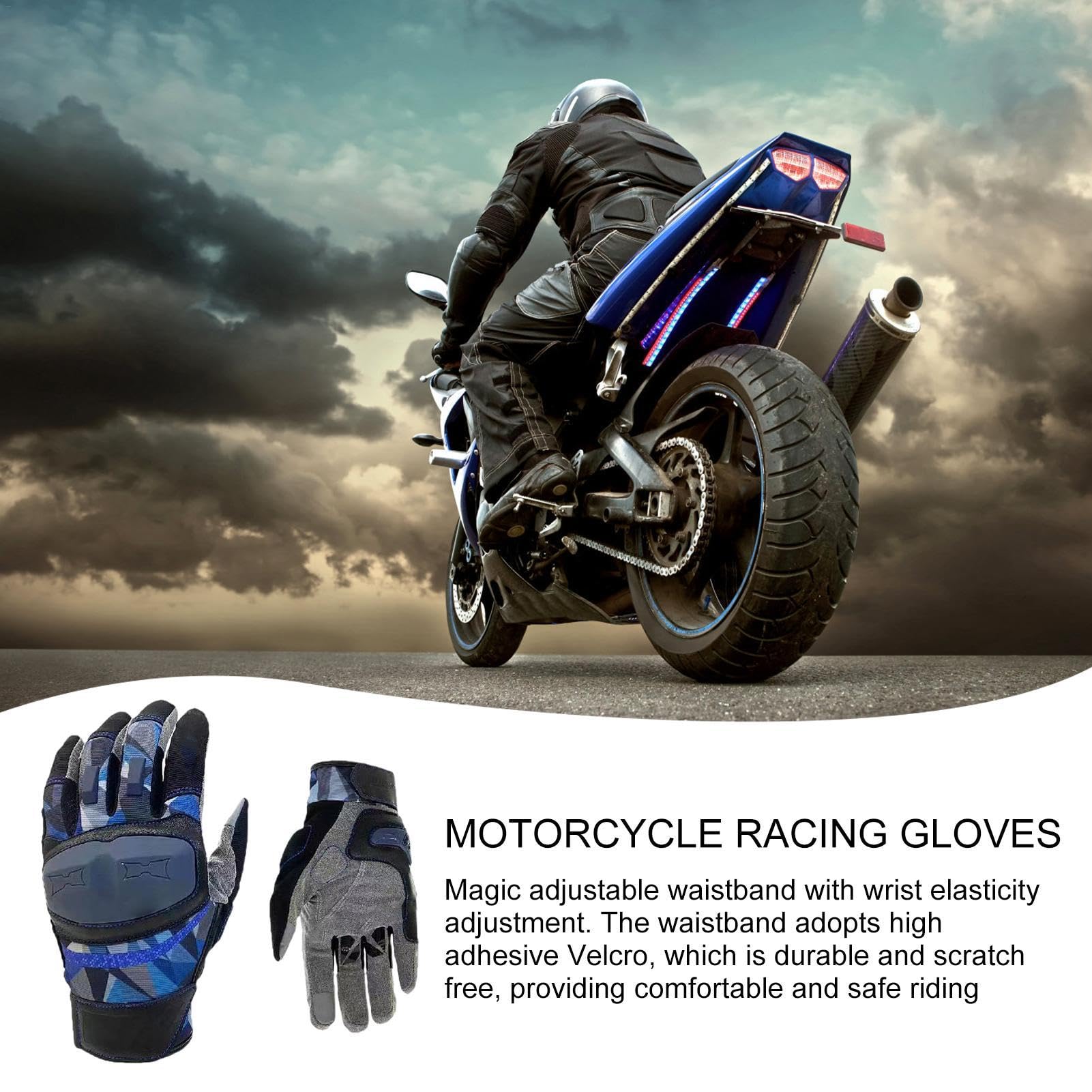 Guanti da moto da uomo, guanti da ciclismo, guanti da moto, guanti da motocross, guanti da motocross, guanti antiscivolo con touchscreen per corsa e ciclismo