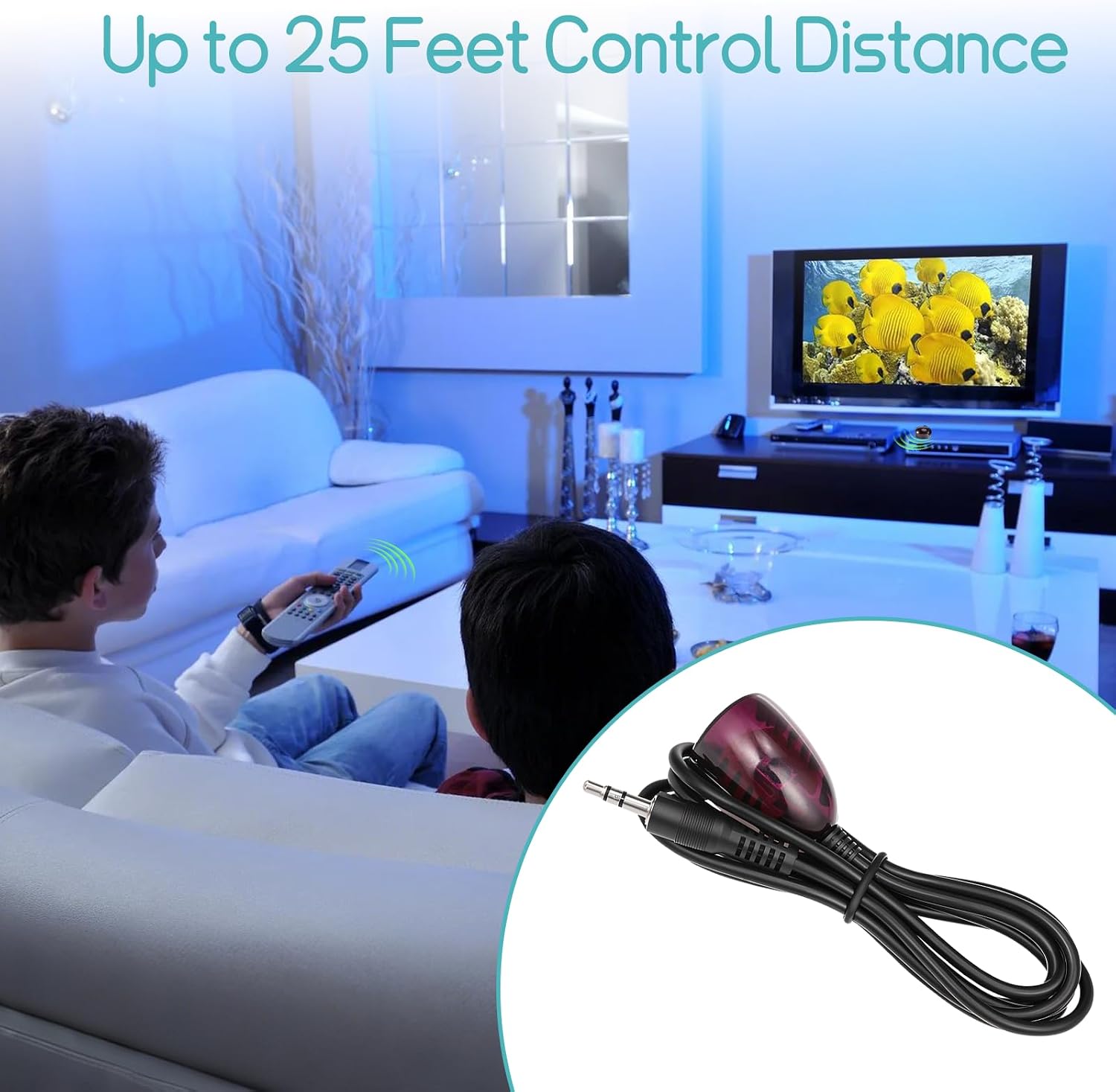 IR Receiver Infrared Remote Control Extender with 3.5mm Plug, Plug & Play image 5