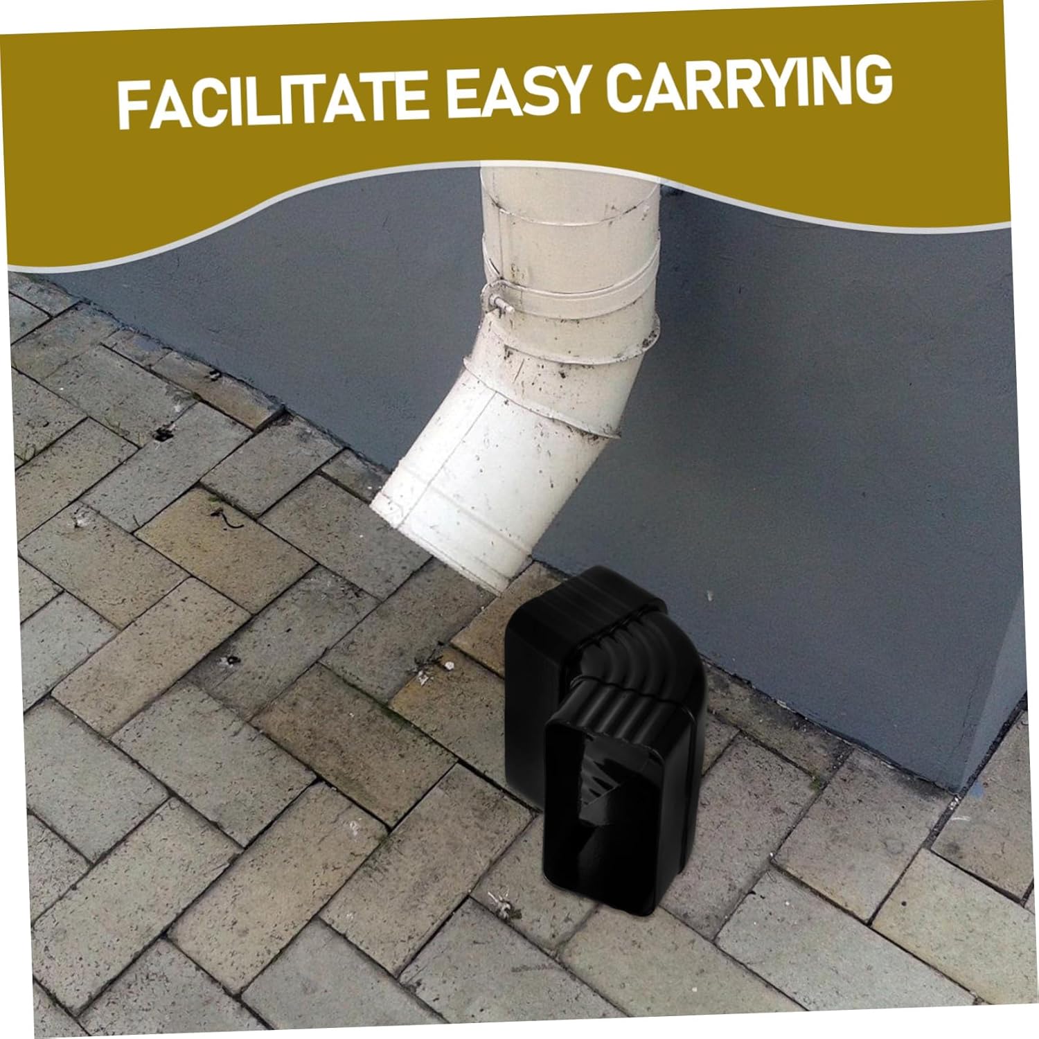OSALADI 5pcs Replacement Rainwater Gutter Connector Elbow Angle Corrugated Gutter Fitting Alloy Rain Adapter Simple Installation