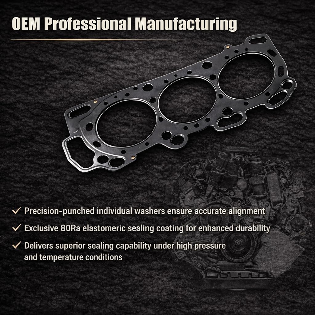 HS26265PT Engine Cylinder Head Gasket Fit for 2005-2010 Honda Odyssey 2005-2008 Honda Pilot 2003-2006 Acura Mdx 2005-2008 Tl 3.5L 2004-2008 Acura Rl 3.2L V6 12251-PVJ-A01 J35A5 J32A3