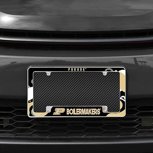 Miniatura 55 de Rico Industries NCAA Wave - Marco de matrícula cromado de 12 x 6 pulgadas para automóvil, camión, SUV