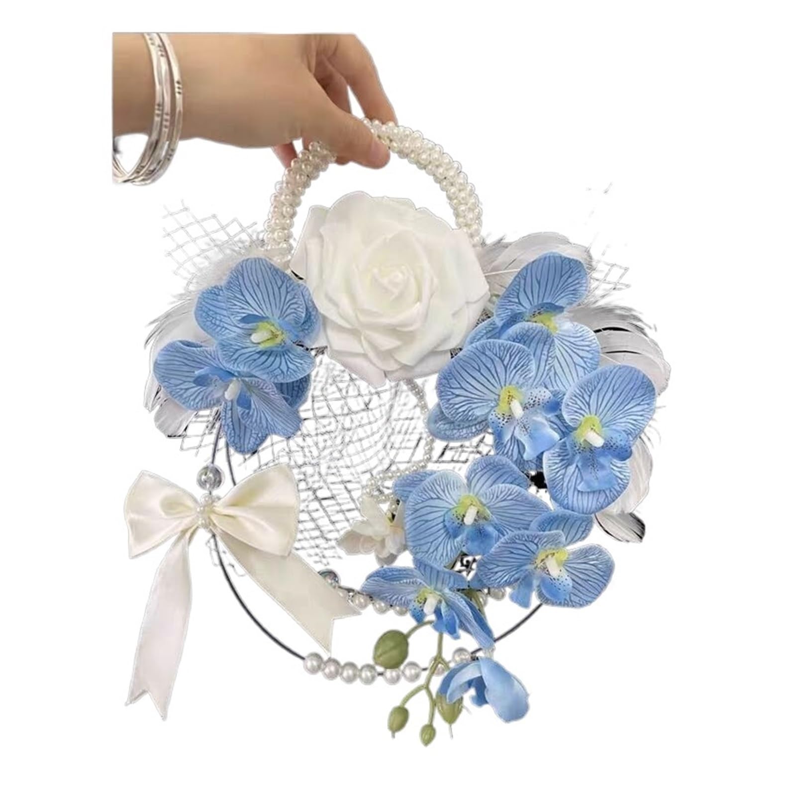 Gijmzy Phalaenopsis Fi Wedding Dress Bride Bouquet Hand