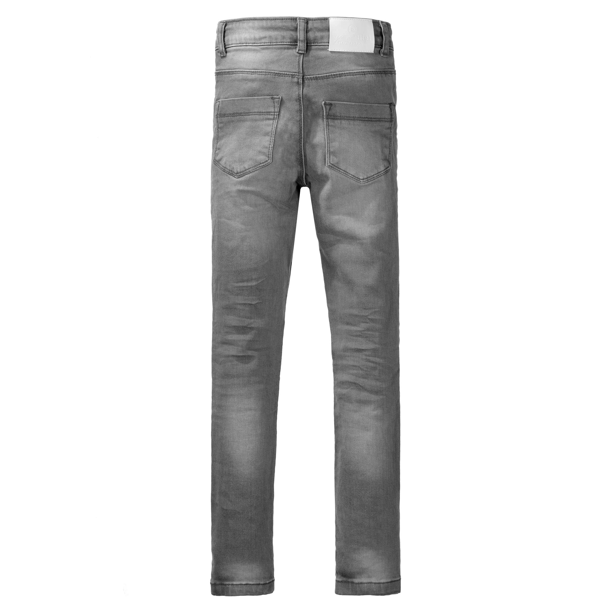 Staccato Mädchen Skinny Jeans Slim Fit - elastisch, weitenverstellbarer Bund, 5-Pocket-Style - Farben: Grau, Blau, Dunkelblau, Größen: 92-176