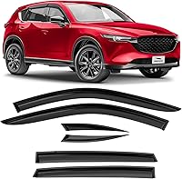 Vista 13 de Voron Glass Cinta adhesiva con borde cromado, protectores de lluvia extra duraderos para Dodge Ram 1500 2019-2026 cabina doble, deflectores