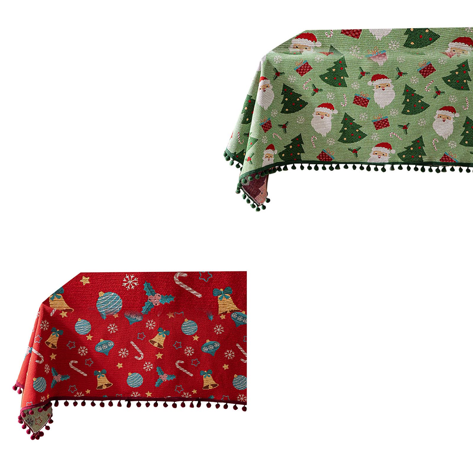 Nappe de table réutilisable et anti-déversement - Plusieurs tailles pour fête de Noël