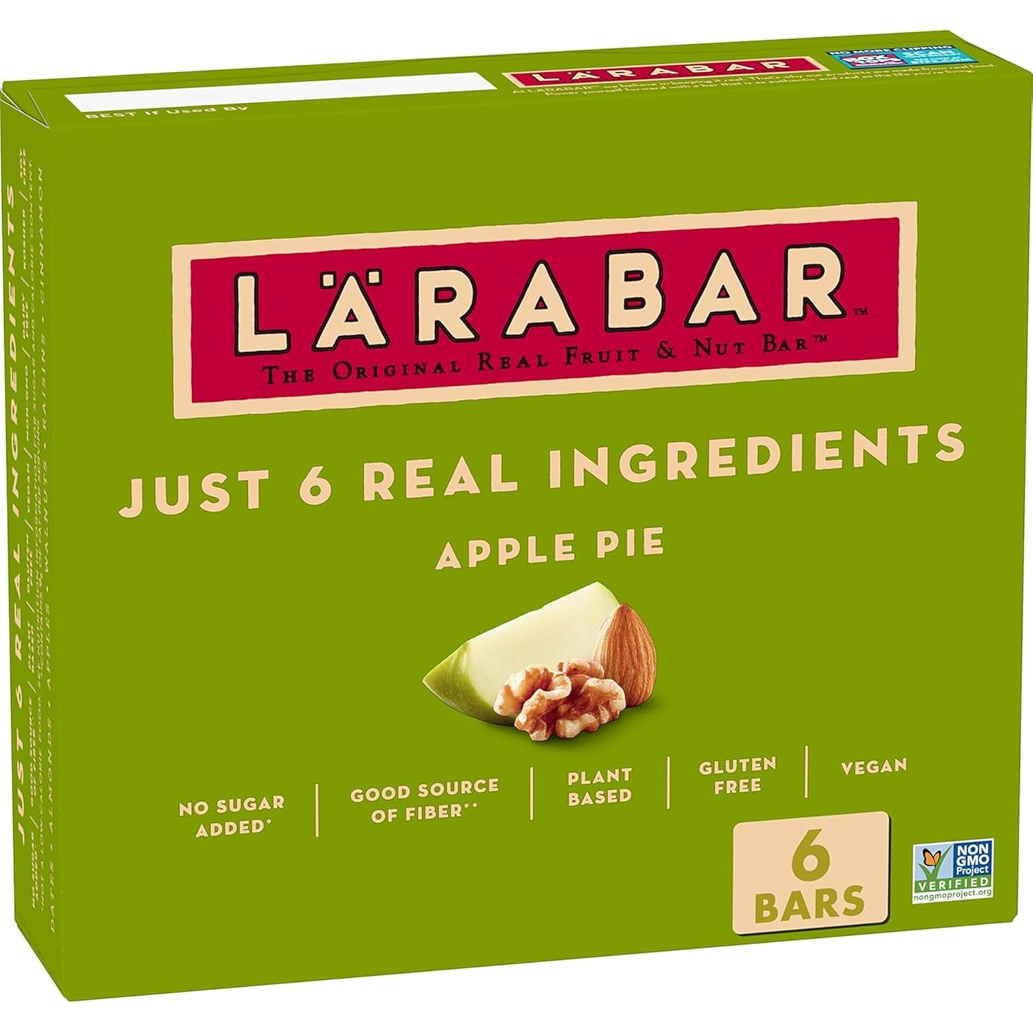 Larabar Apple Pie, Gluten Free Vegan Fruit & Nut Bars, 1.6 oz bars, 6 ct (Pack of 5)