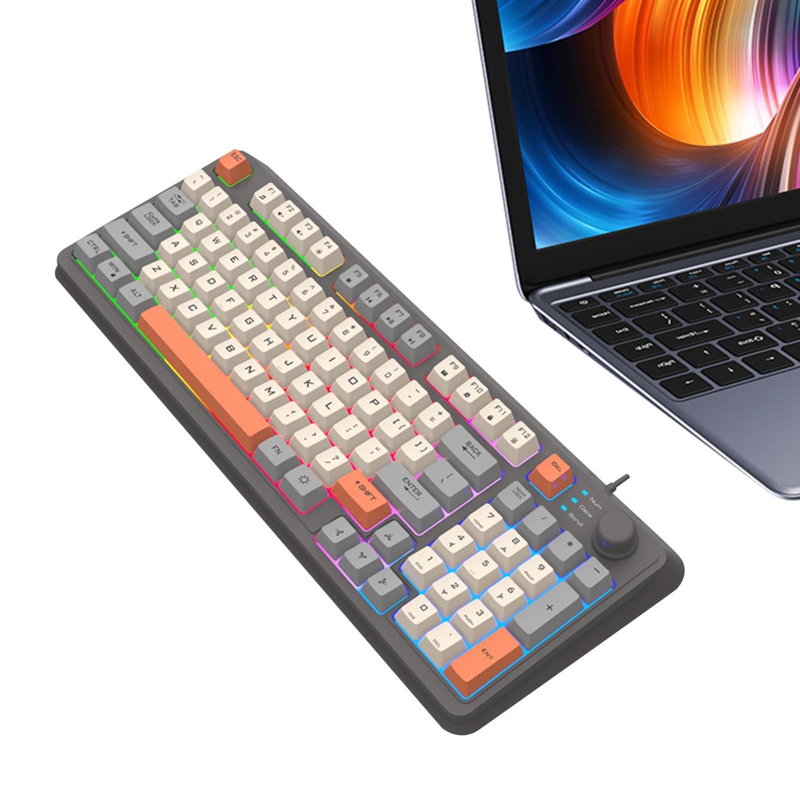 Clavier de jeu PC mécanique tricolore K82 pour espace étudiant