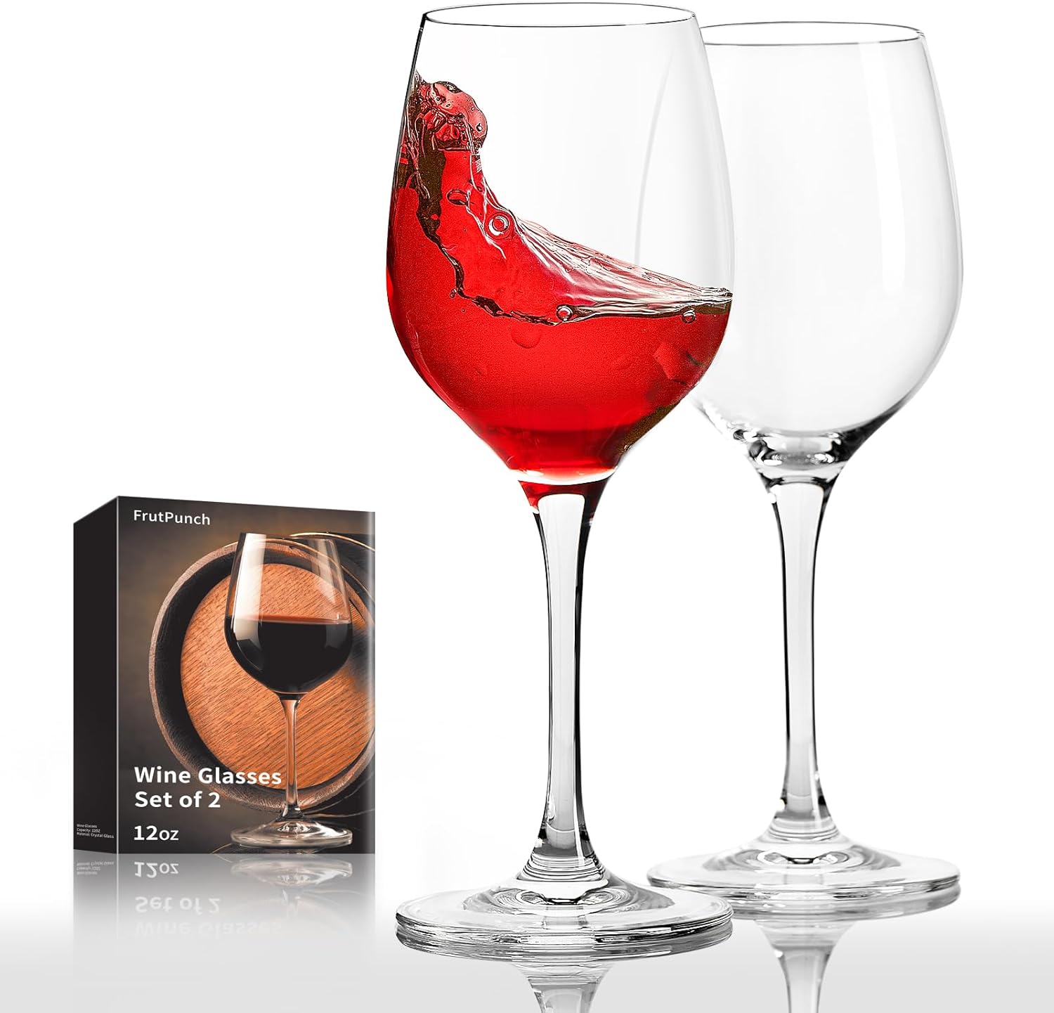 FrutPunch HandBlown Crystal Wine Glass Set,