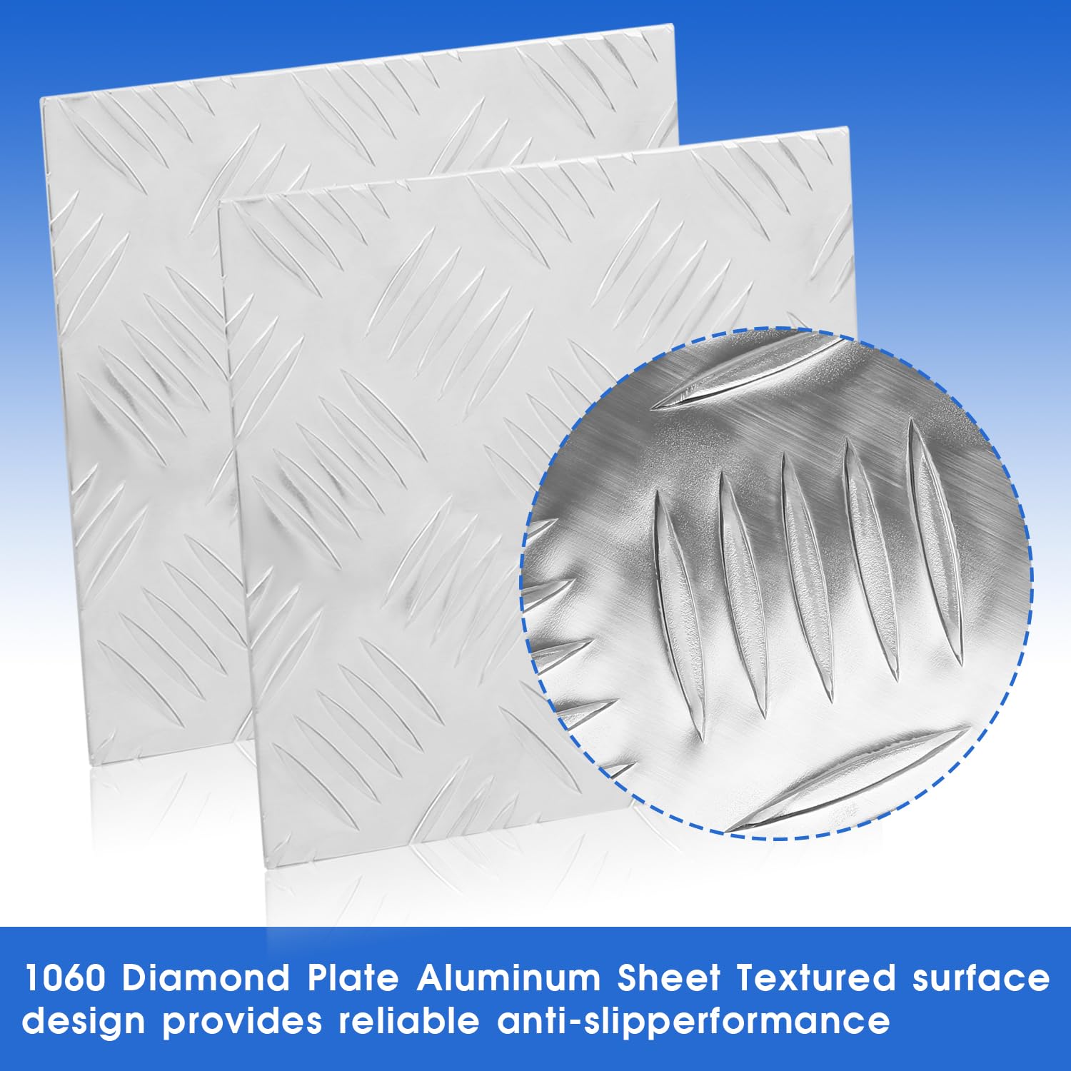 Aluminum Diamond Plate Sheet - 16" x 16" -8 Aluminum Diamond Plate Sheet - 16" x 16" -8