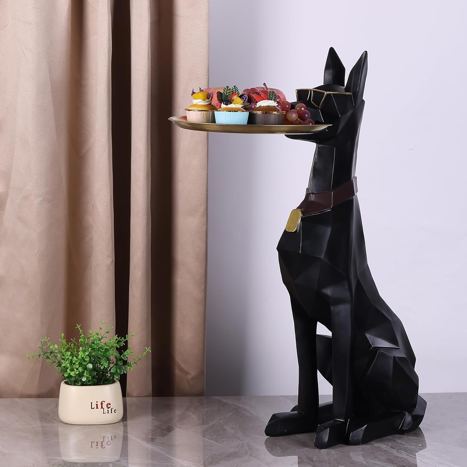 アジアン雑貨 置物 キリン キリンのオブジェ B 200cm ブラウン きりん