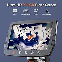 Vista 3 de Hayve Microscopio digital LCD de 9 pulgadas, microscopio de moneda de aumento de 1500X con cámara de 16 MP, microscopio de soldadura micro