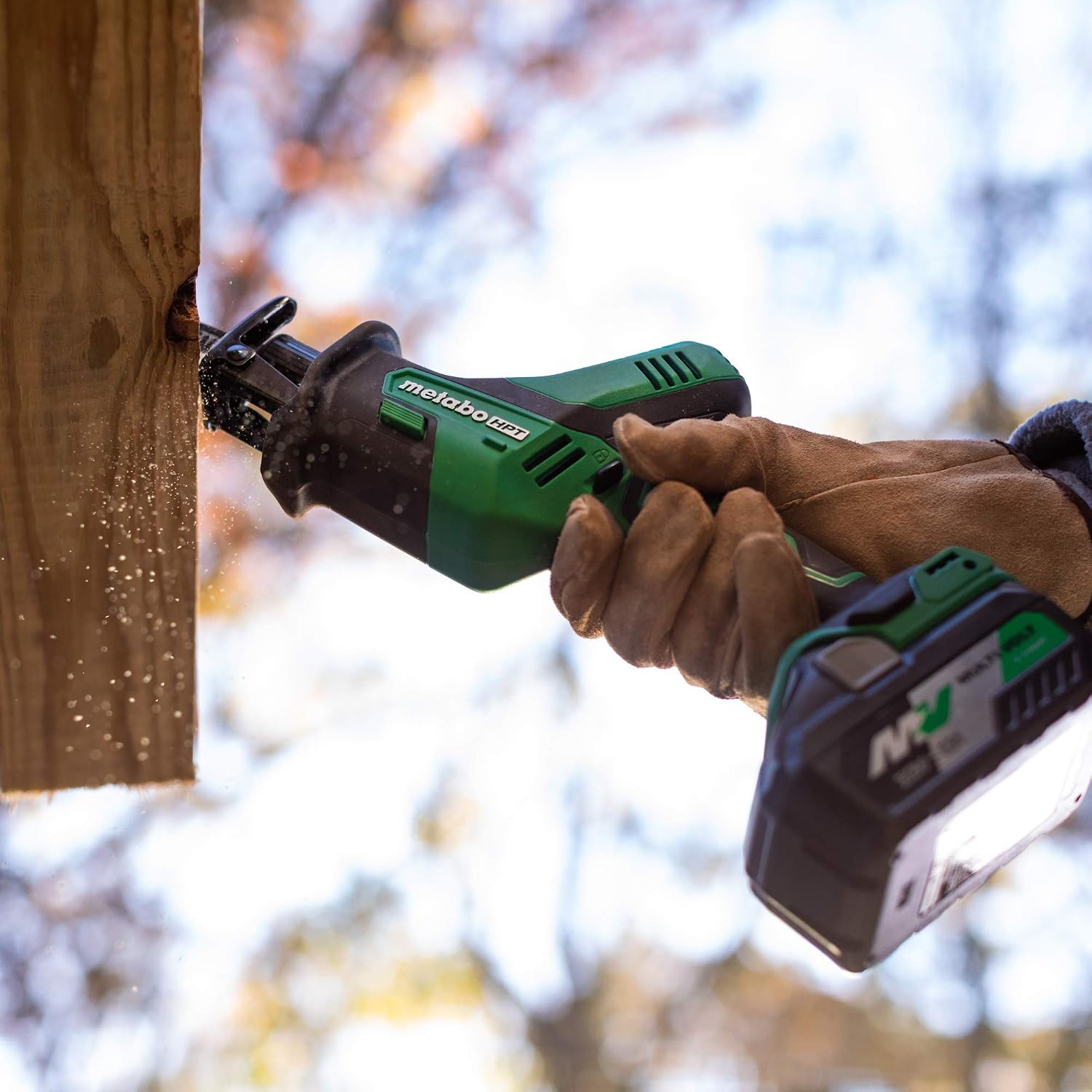Holiday Deals 🛒 Metabo HPT 18V One Handed Reciprocating Saw | 3,200 Strokes Per Minute | Accepts Reciprocating or Jig Saw Blades | Lifetime Tool Warranty | CR18DAQ4