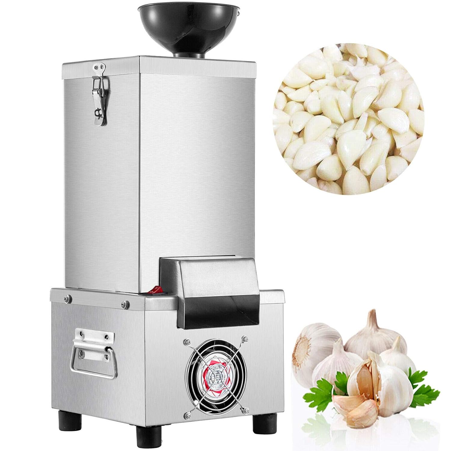 VBENLEM 110V Commercial Garlic Peeling Machine 200W 25KG/H Electric Stainless Steel