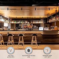 Vista 9 de LEONLITE Foco de techo LED regulable de 5 colores con caja de conexiones incluida, foco ajustable CRI90, luces LED direccionales IP65