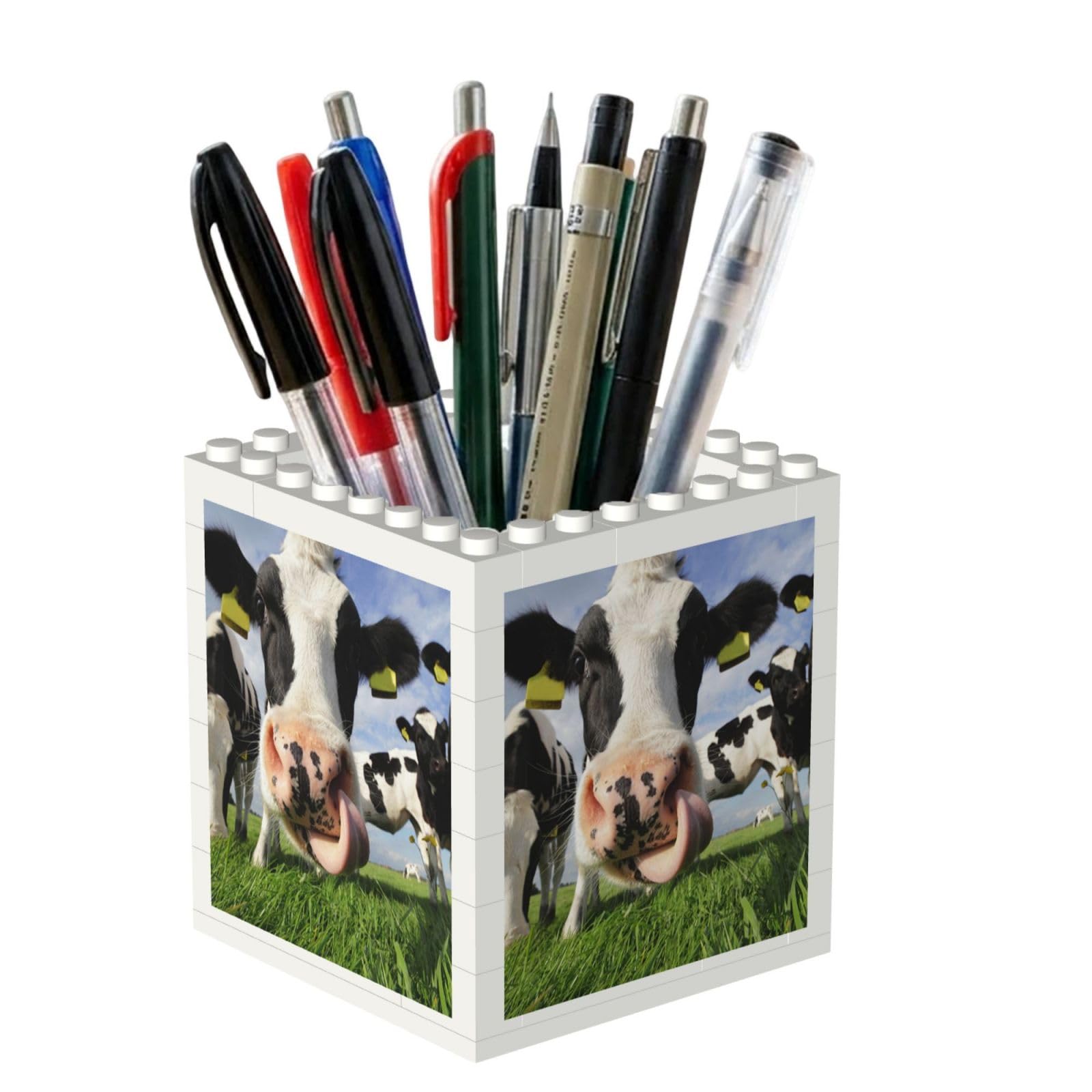 Poadnly Dutch Cows, Pen Pot Pencil Holder for Office Home School, Compact Desk Organiser for Office Stationery