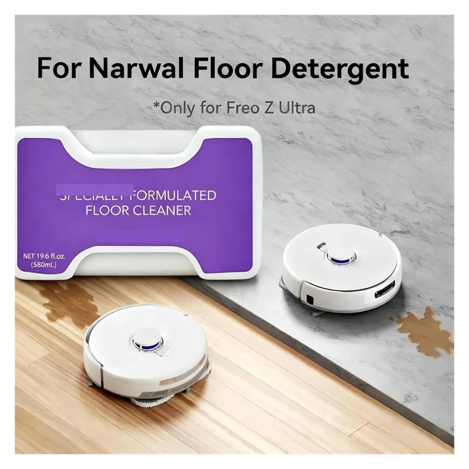 Recambio Limpiador De Pisos 580mL,Compatible Con Narwal Freo Z Ultra | Floor Cleaner Refill 580mL,Compatible with Narwal Freo Z Ultra(Set 4)