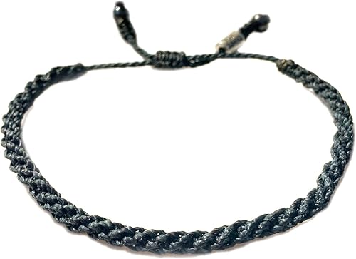 Navy Sailor Rope Bracelet Braided Woven Nautical Knot Beach Jewelry for Men and Women by RUMI SUMAQ