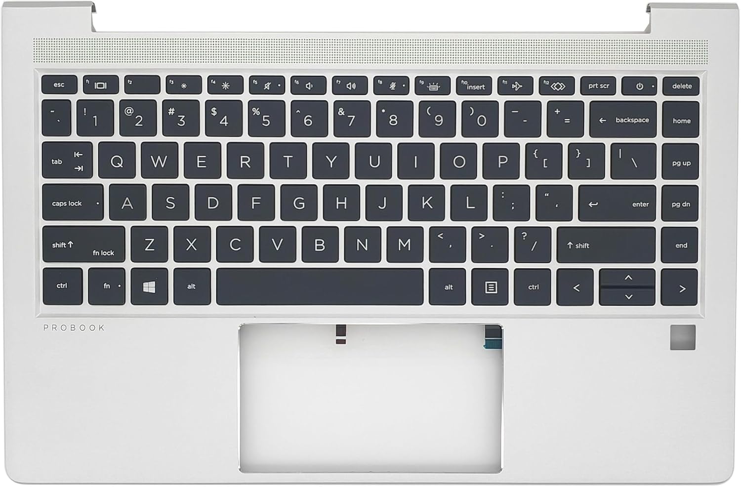 Replacement Upper Case Palmrest for HP Probook 440 G8 445 G8 445R G8 14'' Series Laptop Top Cover with Backlit Keyboard Assembly M23769-001 Silver