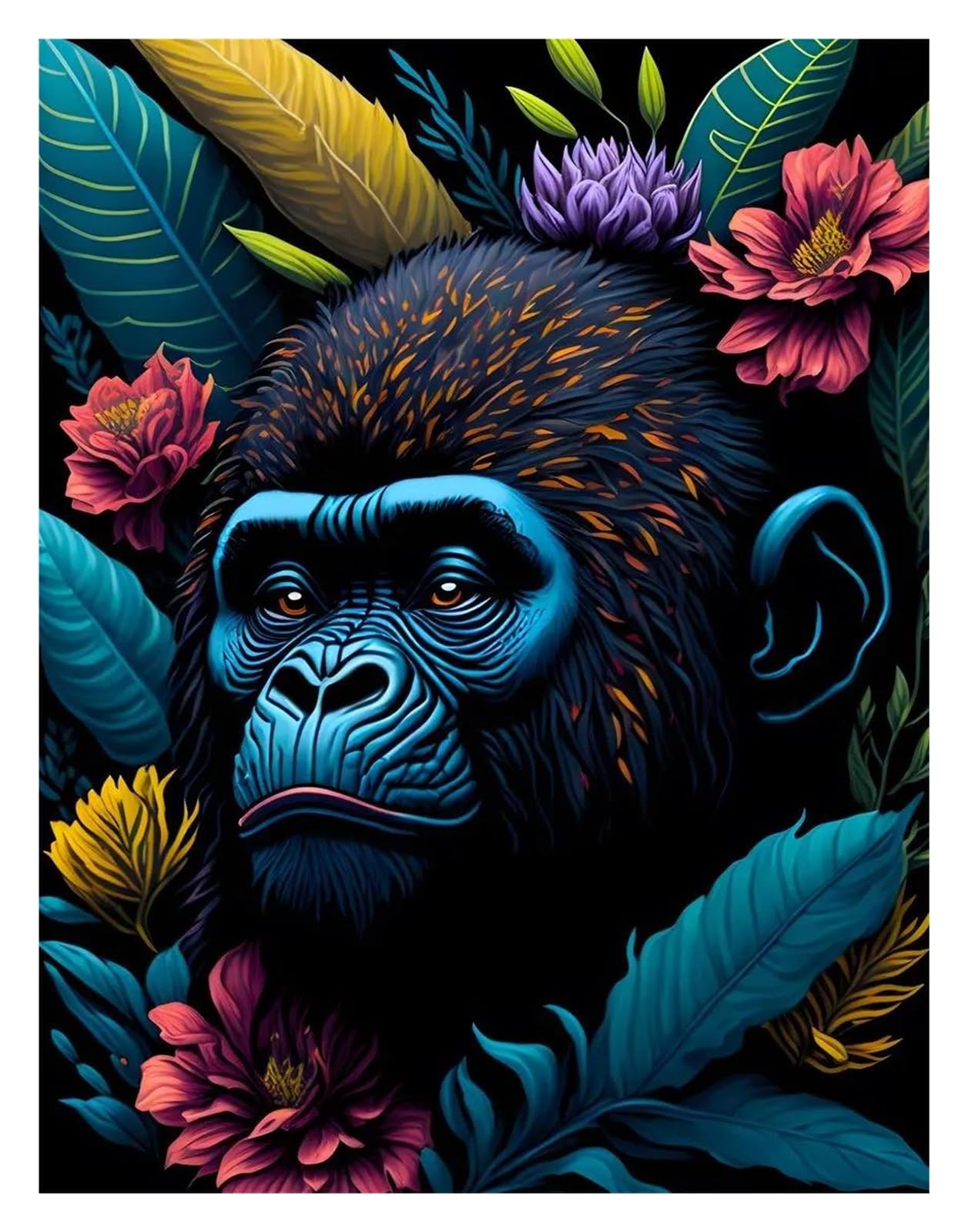 Arte de vida silvestre en lienzo de 30x42cm ideal para decorar el cuarto de niños