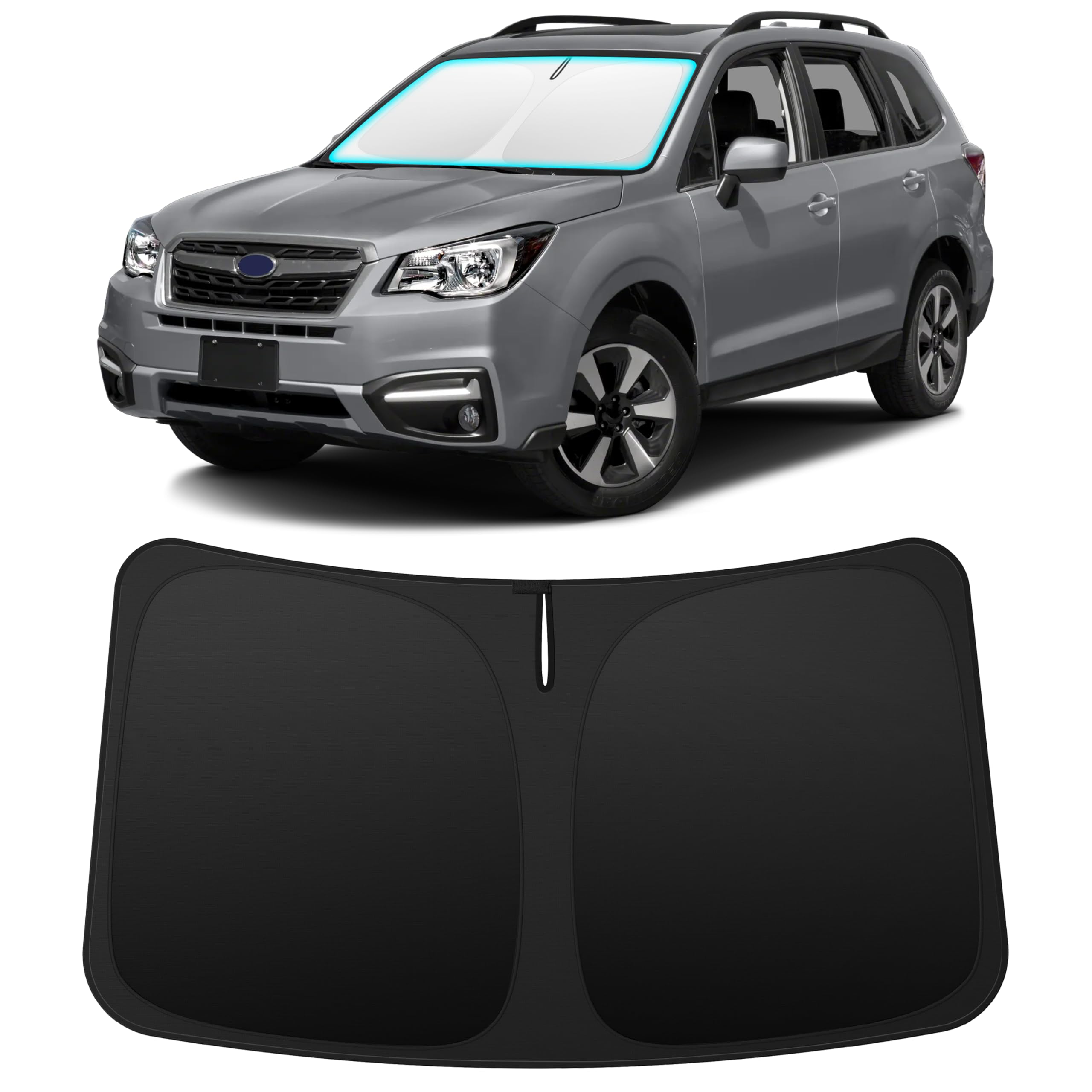 INSAUTO Custom Fit Windshield Sun Shade for Subaru Forester 2014-2018 | Foldable Front Window Sunshade Car Accessories, UV & Heat Reflector, Keeps Interior Cool, Includes Storage Bag