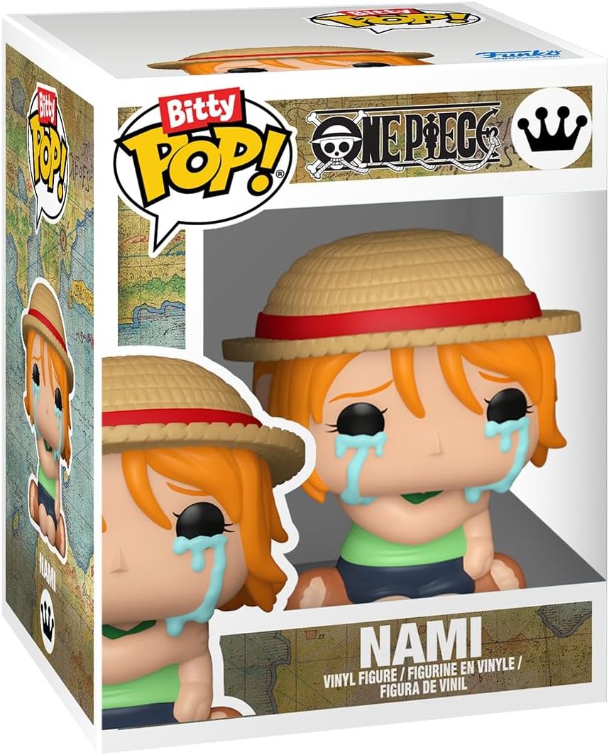 Funko Bitty Pop! One Piece - Nami, Arlong, Nojiko, and A Surprise Mystery Mini Figure - 0.9 Inch (2.2 Cm) Collectable - Stackable Display Shelf Included - Gift Idea - Party Bags Stocking - Cake Topper - Image 3