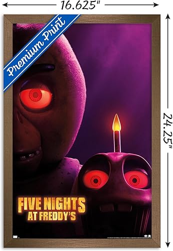 Vista 71 de Trends International Five Nights at Freddy's Movie - Chica One Sheet Wall Poster, 34L x 22.4W, Mahogany Framed Version