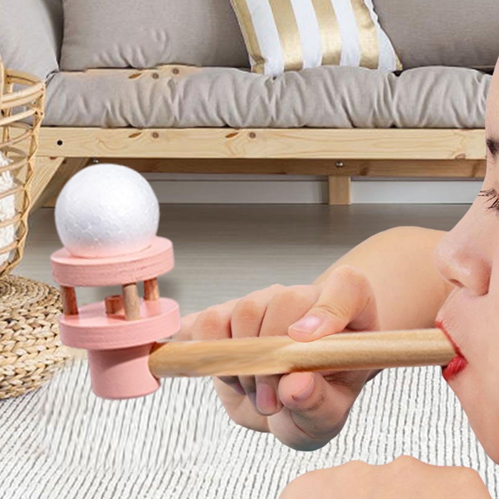 Generico Floating Blow Pipe Ball - Toy Floating Ball GaAme Balance Toy | Blow Pipe Balls GaMmes, Brain Thinking GaMme, Intellectual Toys Funny Party Game for Kids