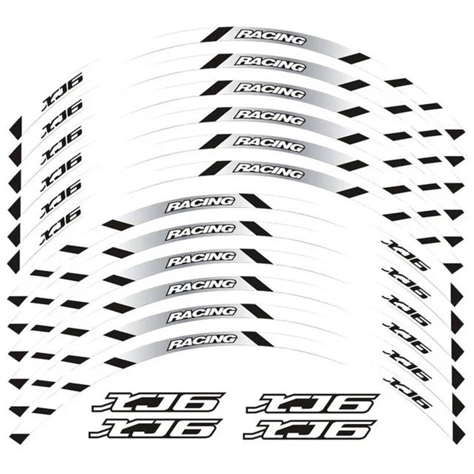 Motorcycle Decal Outer Wheel Rim Stickers Tire Film Border Reflective Decals Decoration Sticker for Yamaha XJ6(Color4)