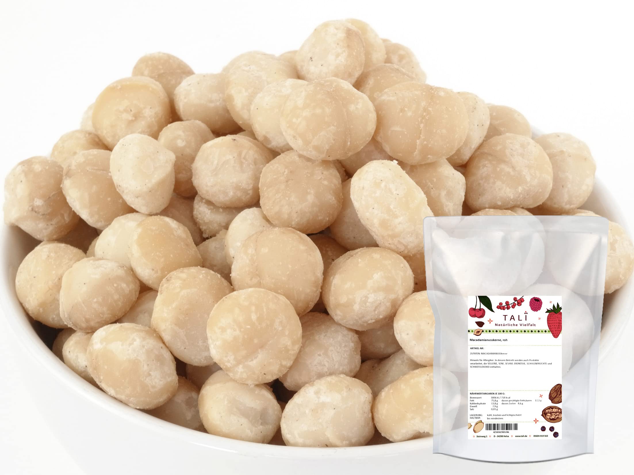 TALI Macadamianusskerne, roh, 1000 g