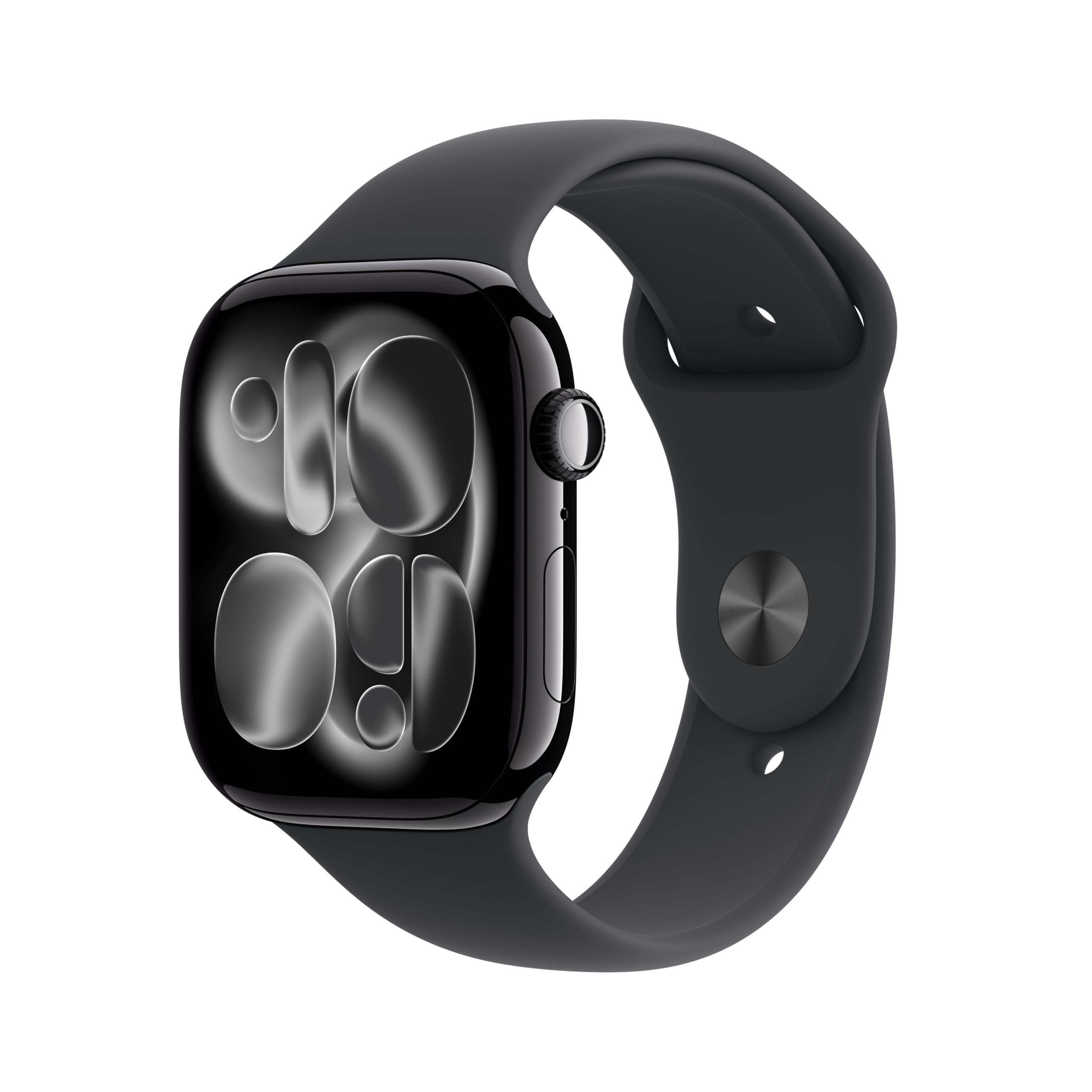 Photo 1 of Apple Watch Series 11 [GPS 46mm] Smartwatch with Jet Black Aluminum Case with Black Sport Band - M/L. Sleep Score, Fitness Tracker, Health Monitoring, Always-On Display, Water Resistant