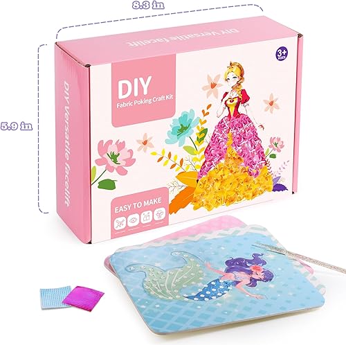 Miniatura 3 de Manualidades para niñas de 8 a 12 años  Pintura de rompecabezas con 12 calcomanías de tablero de princesa, arte de pinchar en tela, regalos de