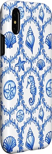 Miniatura 9 de Funda para iPhone 1212 Pro Coastal Granddaughter Blue Shells Starfish Seahorse Preppy