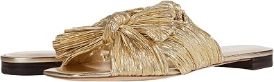 Loeffler Randall Womens Daphne Pleated Bow Slides