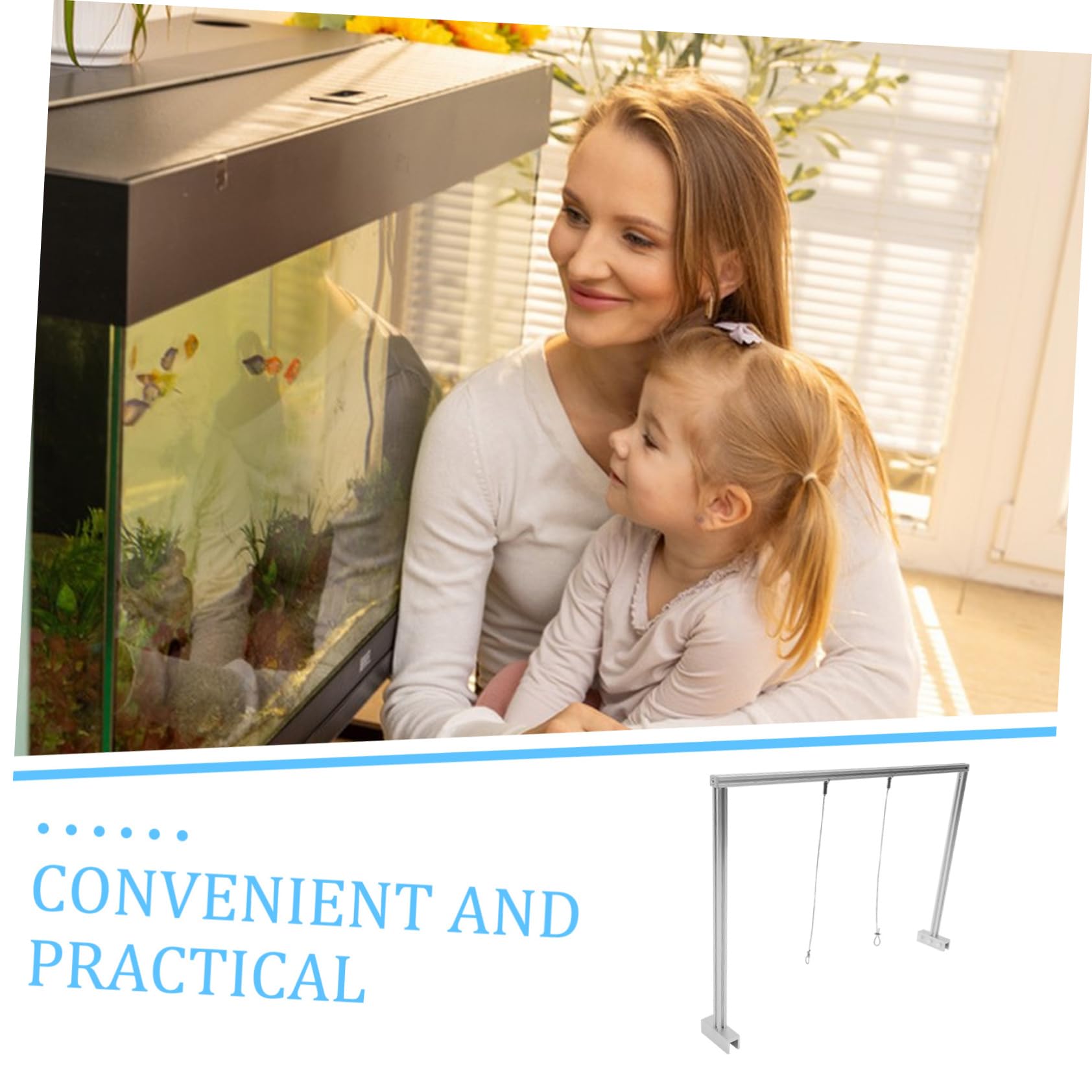 Yardwe 1satz Aluminium Legierung Aquarium Lampenhalterung Mit Einstellbarem Design Für Wasserpflanzen Stabil Und Leicht Einfach Zu Montieren Mit Aufhängeseilen