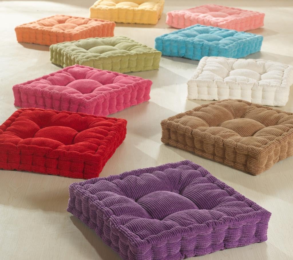 ChezMax Chair Cushions Large Outdoor Indoor Seat Cushion Thickened Bench Mat Durable Floor Pillow Winter Chair Pads for Bedroom Balcony Car Office Patio Sofa Travel Brown 20" x 20" : Patio, Lawn & Garden