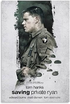 Amazon スティーブンスピルバーグの4つのプライベートライアンを再訪する最大の戦争映画 絵画 ポスター 印刷 ウォールアート リビング ダイニングルーム ベッドルーム 壁飾り 壁の絵08x12inch x30cm ウォールステッカー オンライン通販