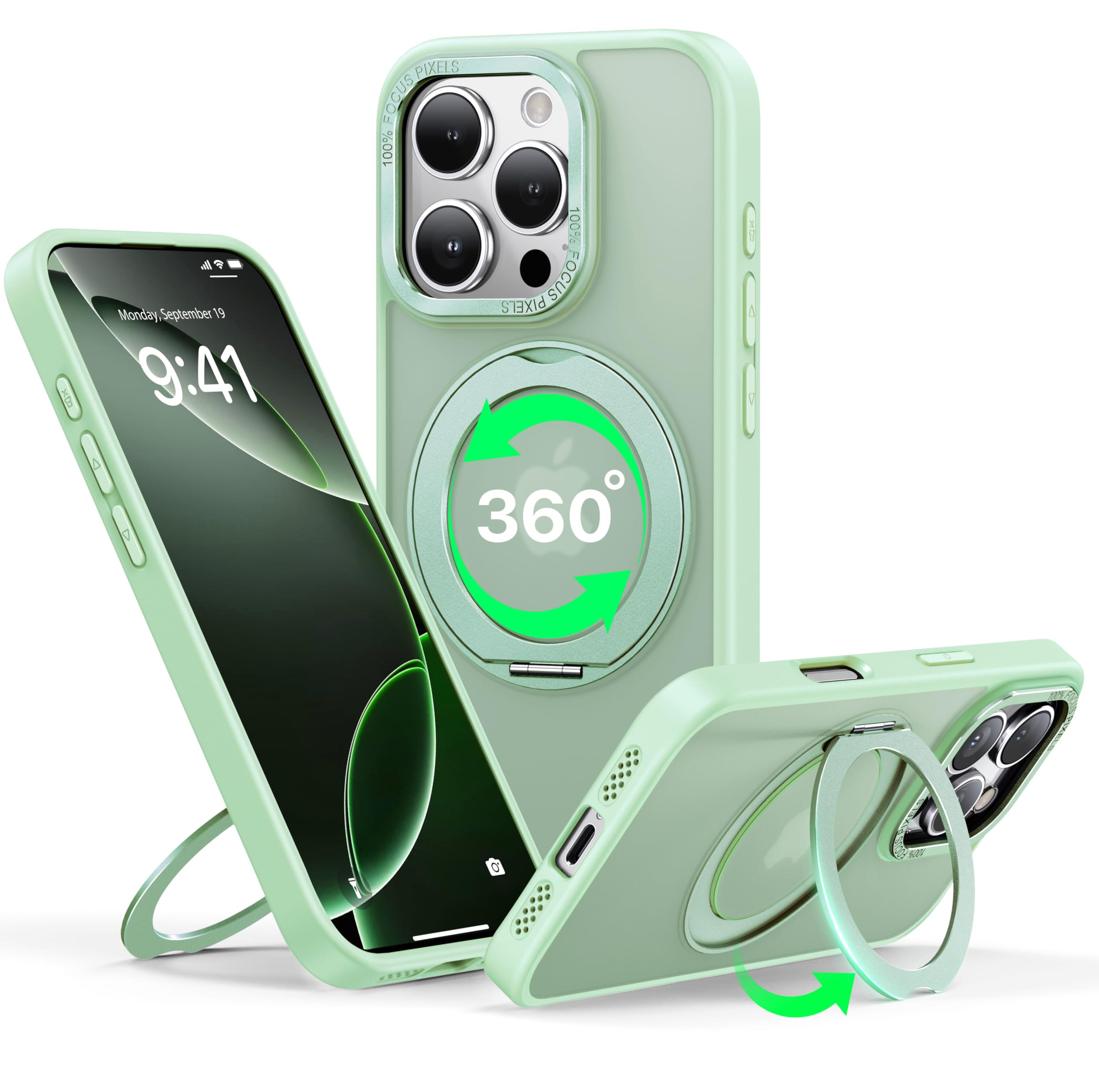 Coque pour iPhone 16 Pro Max antichoc de qualité militaire MagSafe béquille - 8