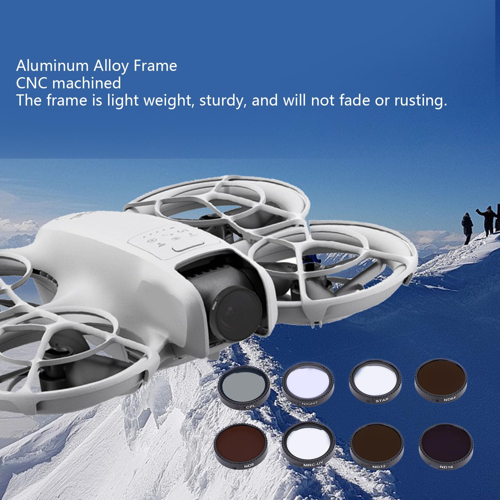 Zestaw Filtrów Neo Drone 8 w 1 UV CPL ND Star Night Filters ND8 ND16 ND32 ND64 Aluminiowa Rama Szkło Optyczne HD