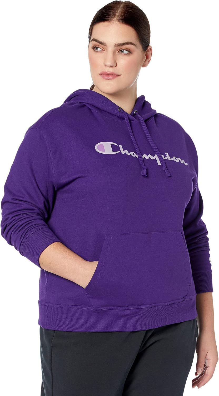 Champion Women’s Hoodie, Powerblend, Fleece Hoodie for Women, C Logo (Plus Size Available)