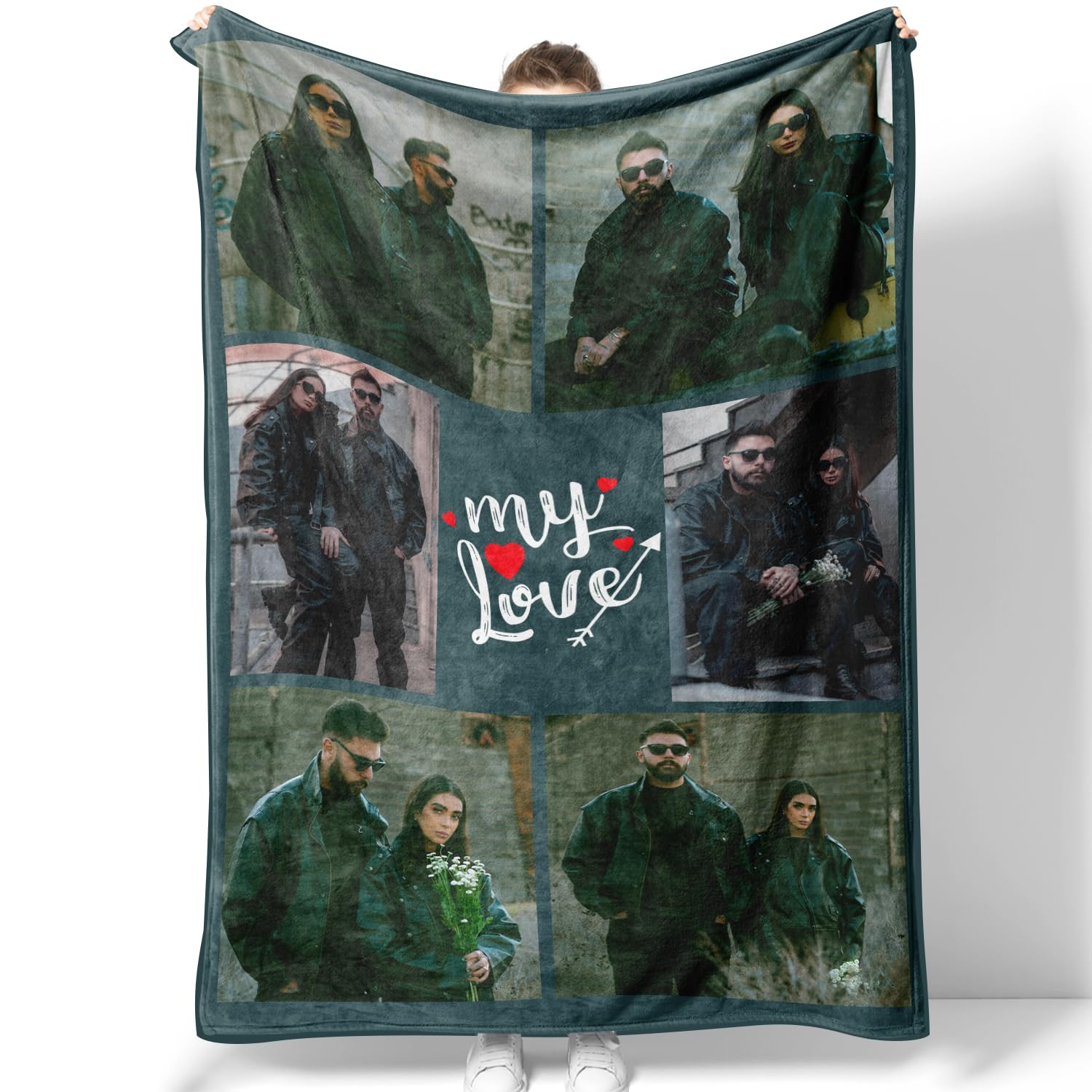 Personalised Blanket with Photos & Text, Custom blanket Throws with Picture, Customised Blankets for Family, Couple, Personalised for men, women,funny gifts for Christmas, Birthday, Valentine‘s Day