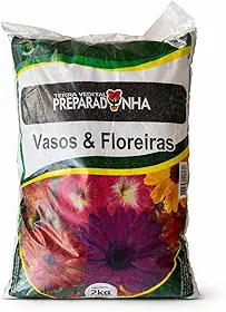 Terra Vegetal Preparadinha 2Kg para Plantas e Flores