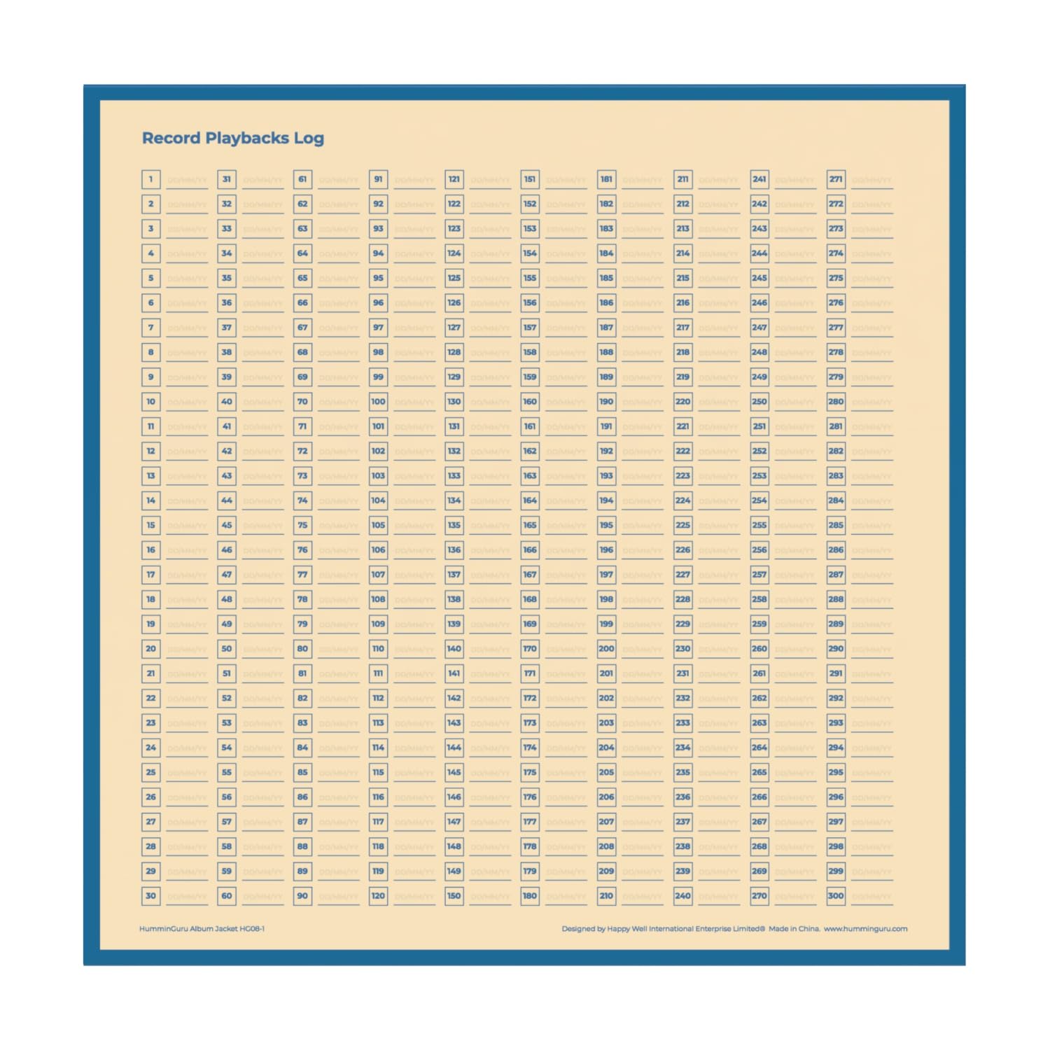 HumminGuru Fundas para Discos de Vinilo de 12 Pulgadas, Cartón de 400 g/m², Fundas de Cartón en Blanco para Reemplazar la Carátula del Disco, 5LB, Paquete de 25 Unidades (Cubiertas de Discos, 12")