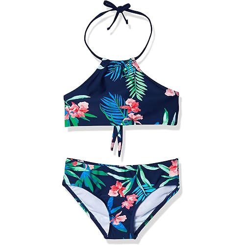 Girls' Mahina UPF 50+ Beach Sport Halter Bikini 2-Piece Swimsuit