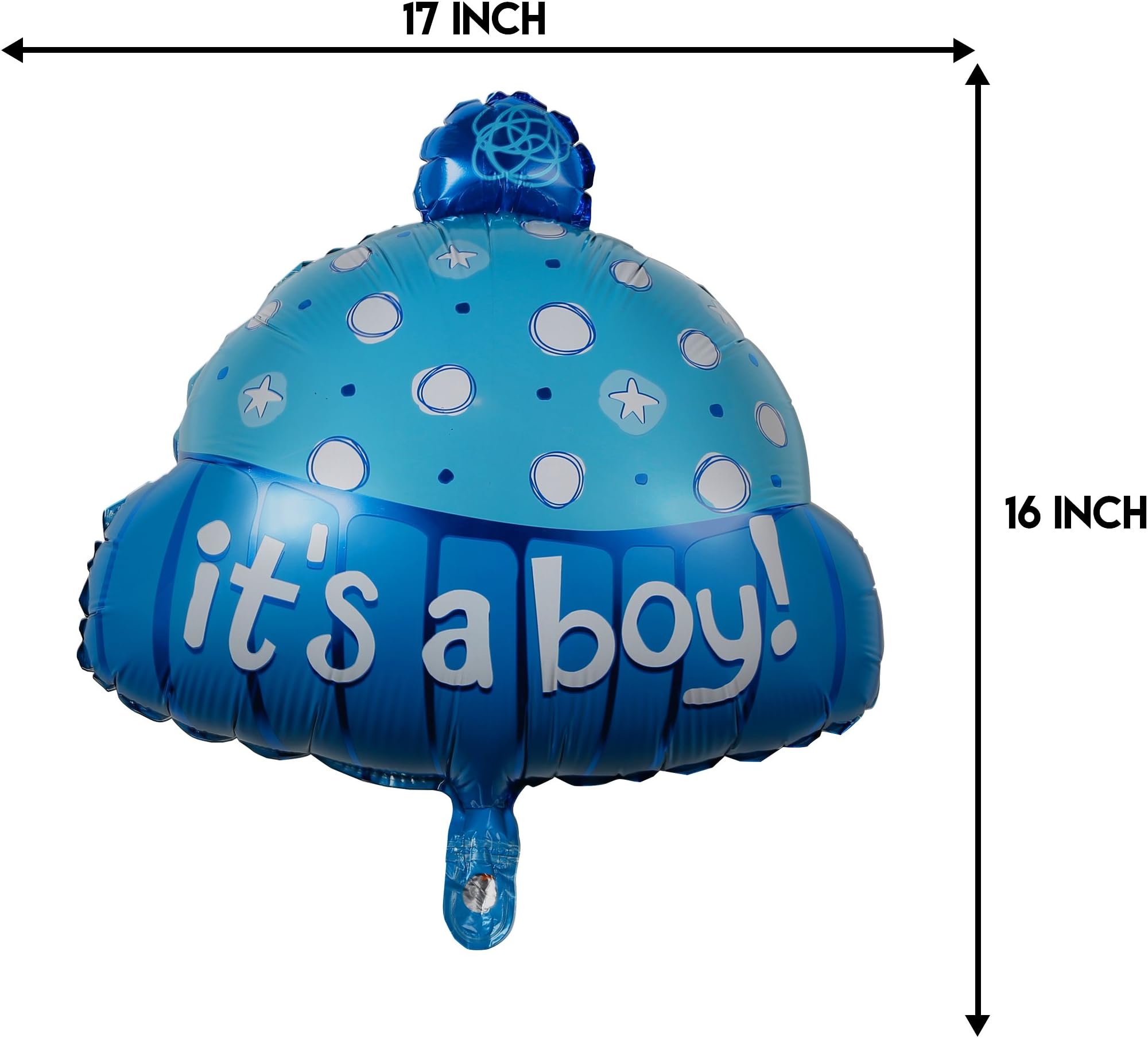 Qurly Newborn Baby Boy Shower Kit Balloon - Set of 6 Cute Favour Foil Mylar Helium Cute Kid Foot Pacifier Round Happy Boy Whale Cupcake Idea for Blue Party Anniversary Invitation Photography Décor