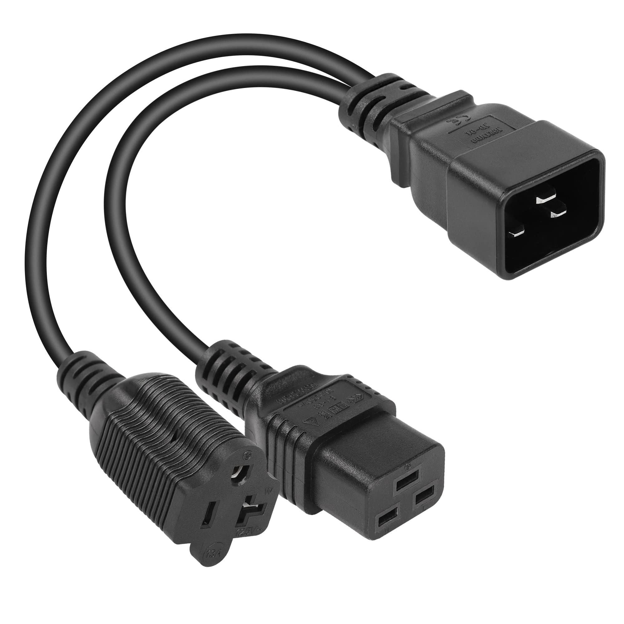 SYN3 5本 Amazon.com: SinLoon IEC 320 C20 to C19+5-20R Power Cord,C20 Male